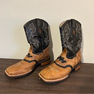 Men’s J.B. Dillon Tan and Black Cowboy Boots